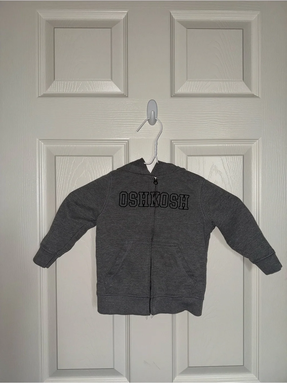 OshKosh B'gosh Dark Gray Hooded Zip Sweatshirt for Kids